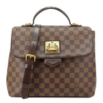 LOUIS VUITTON Bergamo MM Damier Ebene Shoulder Bag Brown