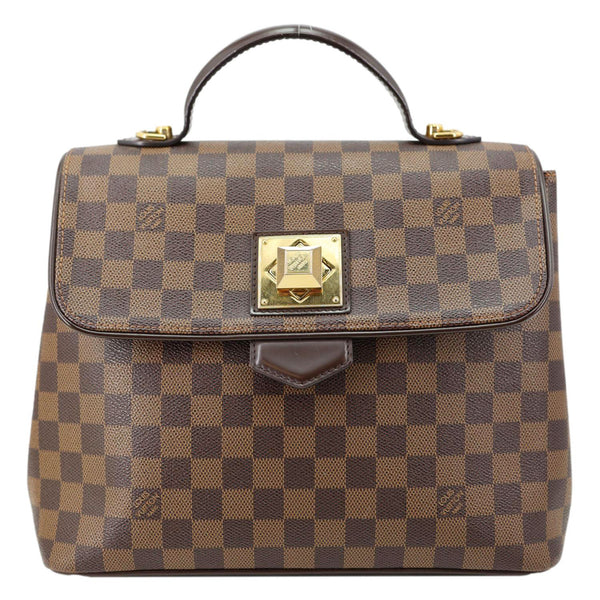 LOUIS VUITTON Bergamo MM Damier Ebene Shoulder Bag Brown