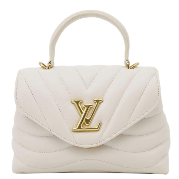 LOUIS VUITTON New Wave Hold Me Calfskin Leather Crossbody Bag Off white