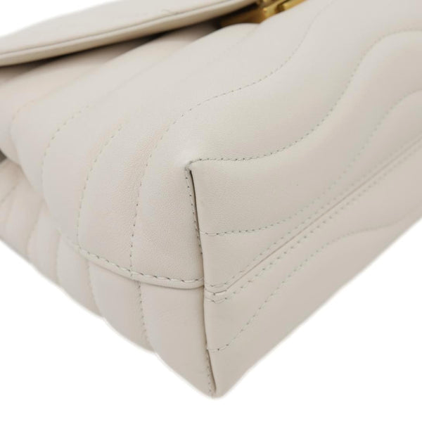 LOUIS VUITTON New Wave Hold Me Calfskin Leather Crossbody Bag Off white