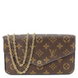 Louis Vuitton Felicie Pochette Monogram Canvas Crossbody Bag Brown