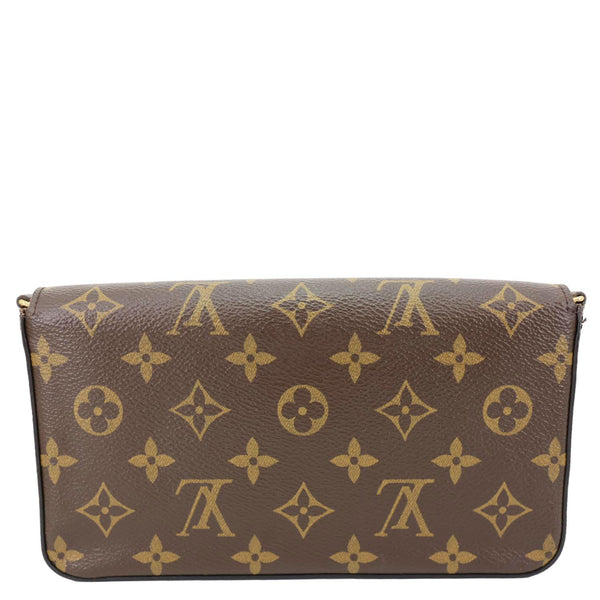 Louis Vuitton Felicie Pochette Monogram Canvas Crossbody Bag Brown