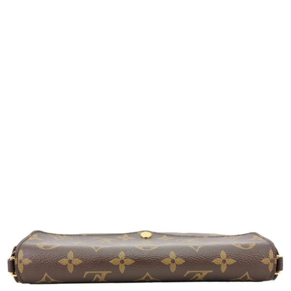 Louis Vuitton Felicie Pochette Monogram Canvas Crossbody Bag Brown