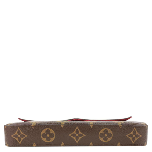 Louis Vuitton Felicie Pochette Monogram Canvas Crossbody Bag Brown