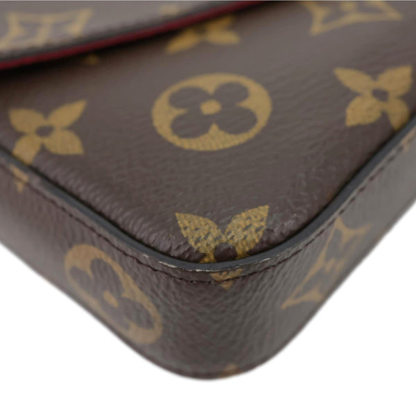 Louis Vuitton Felicie Pochette Monogram Canvas Crossbody Bag Brown