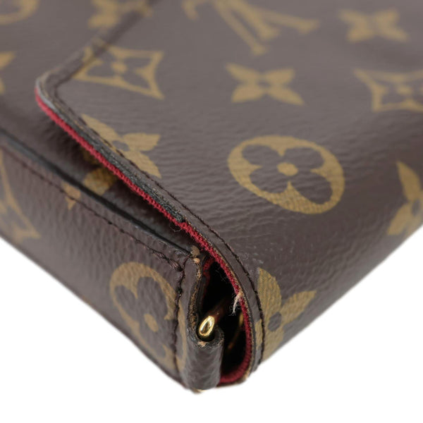 Louis Vuitton Felicie Pochette Monogram Canvas Crossbody Bag Brown