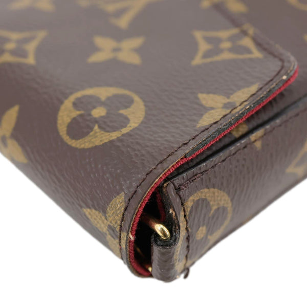 Louis Vuitton Felicie Pochette Monogram Canvas Crossbody Bag Brown