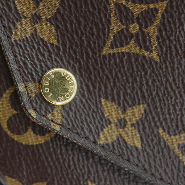 Louis Vuitton Felicie Pochette Monogram Canvas Crossbody Bag Brown