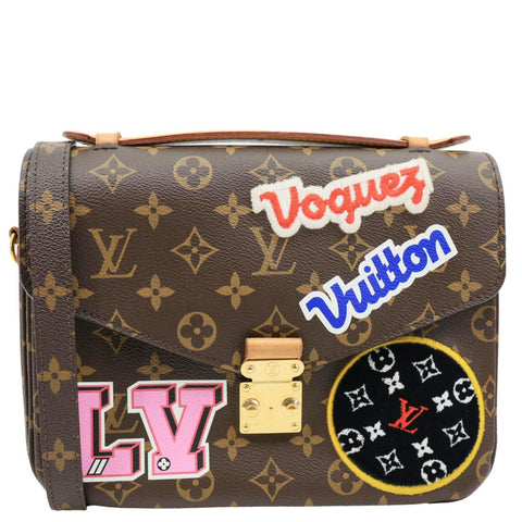 LOUIS VUITTON Metis Pochette Patches Monogram Canvas Crossbody Bag Brown
