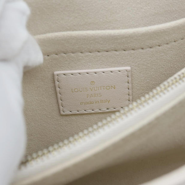 LOUIS VUITTON New Wave Hold Me Calfskin Leather Crossbody Bag Off white