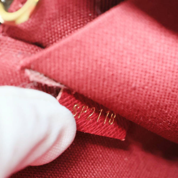 Louis Vuitton Felicie Pochette Monogram Canvas Crossbody Bag Brown