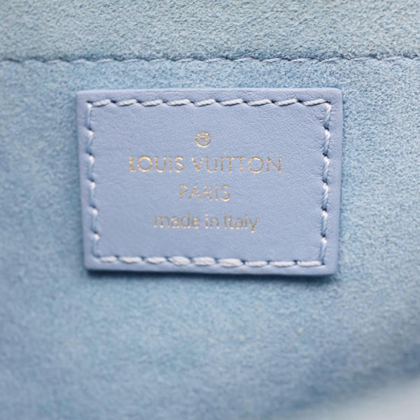 LOUIS VUITTON New Wave Embroidered Monogram Denim Chain Shoulder Bag Blue