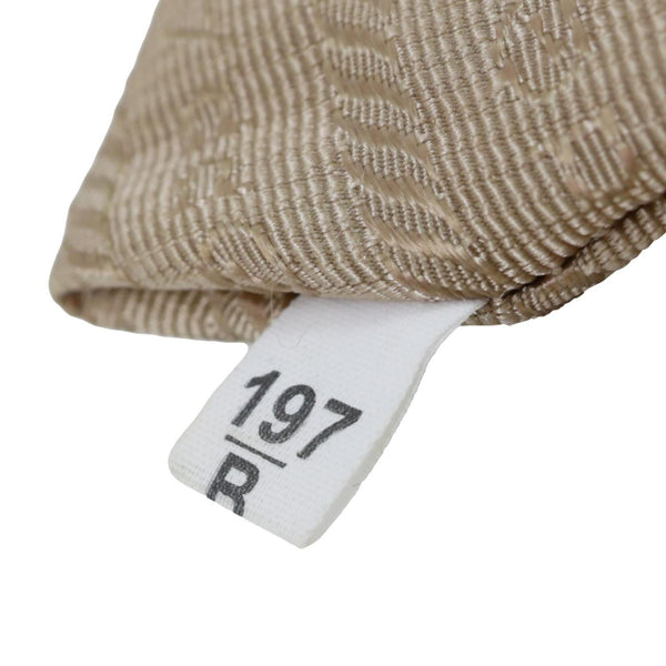 PRADA Logo Small  Jacquard Canvas Messenger Bag Beige