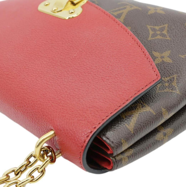 LOUIS VUITTON Saint Placide Monogram Canvas Crossbody Bag Cerise