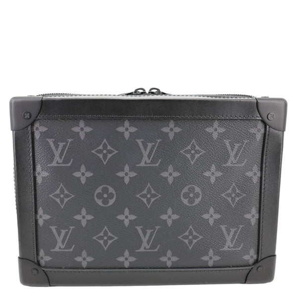 LOUIS VUITTON Soft Trunk Monogram Eclipse Canvas Shoulder Bag Black