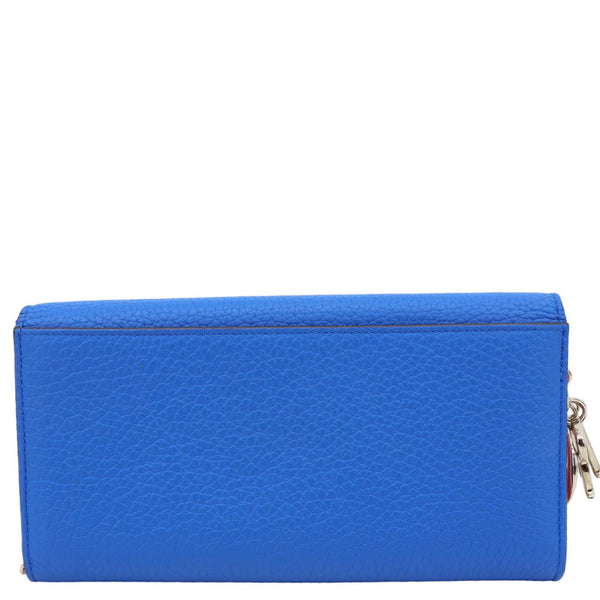 CHRISTIAN DIOR Diorissimo Leather Long Wallet Blue