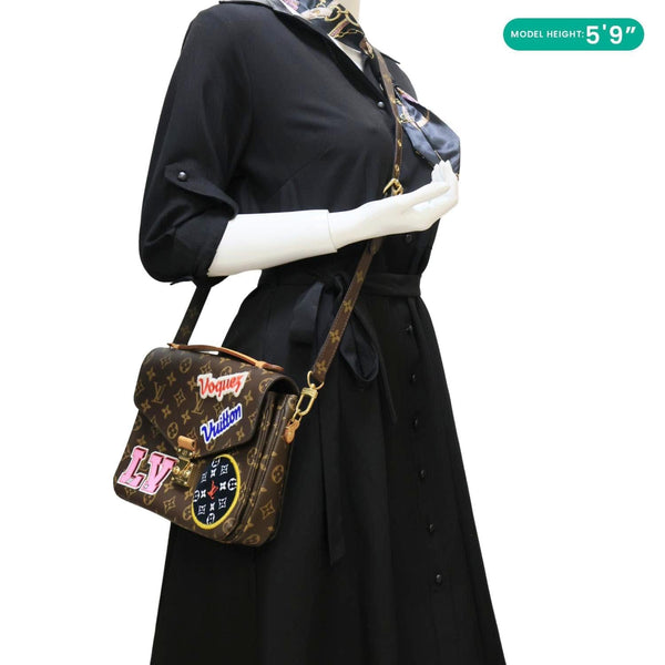 LOUIS VUITTON Metis Pochette Patches Monogram Canvas Crossbody Bag Brown