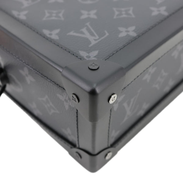 LOUIS VUITTON Soft Trunk Monogram Eclipse Canvas Shoulder Bag Black