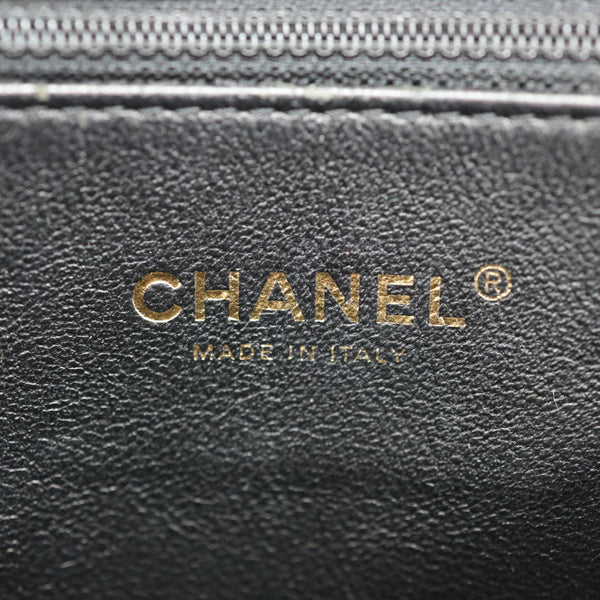 CHANEL CC Filigree Flap Caviar Quilted Leather Crossbody Bag Black