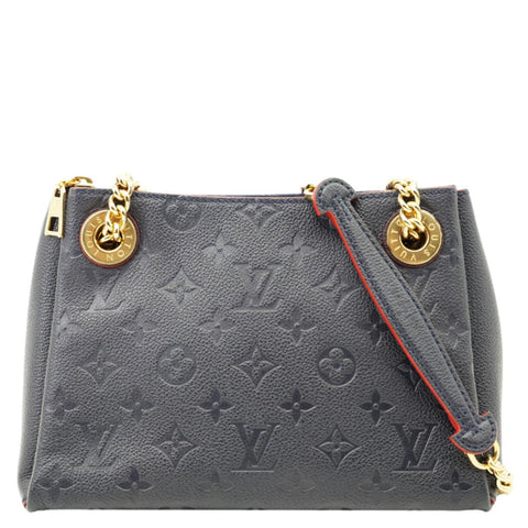 LOUIS VUITTON Surene BB Empreinte Leather Shoulder Bag Navy Blue