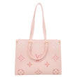 LOUIS VUITTON Onthego MM Giant Monogram Empreinte Leather Tote Bag Pink