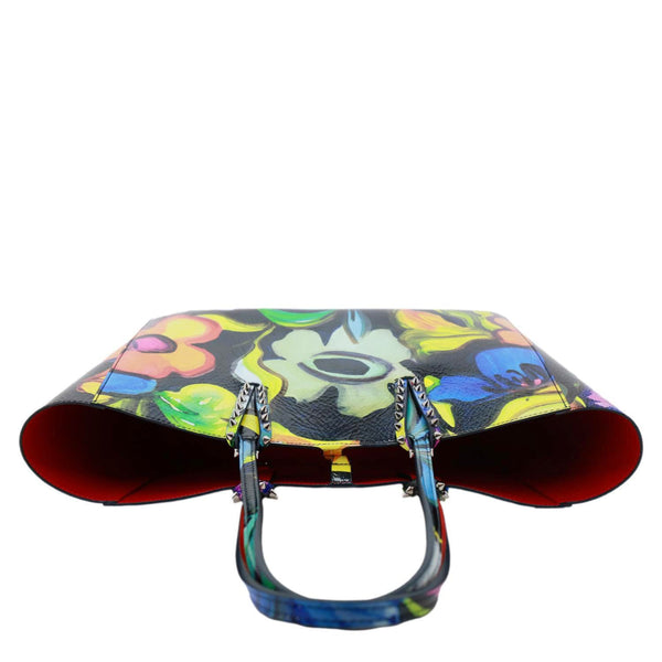 CHRISTIAN LOUBOUTIN Cabata Floral Leather Tote Bag Multicolor