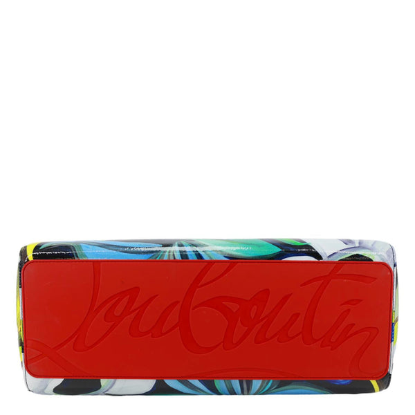 CHRISTIAN LOUBOUTIN Cabata Floral Leather Tote Bag Multicolor
