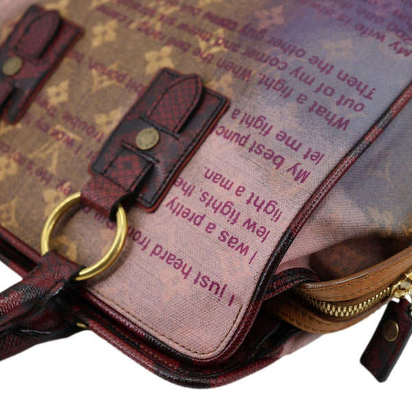 LOUIS VUITTON Richard Prince Graduate Jokes Monogram Canvas Satchel Bag Pink
