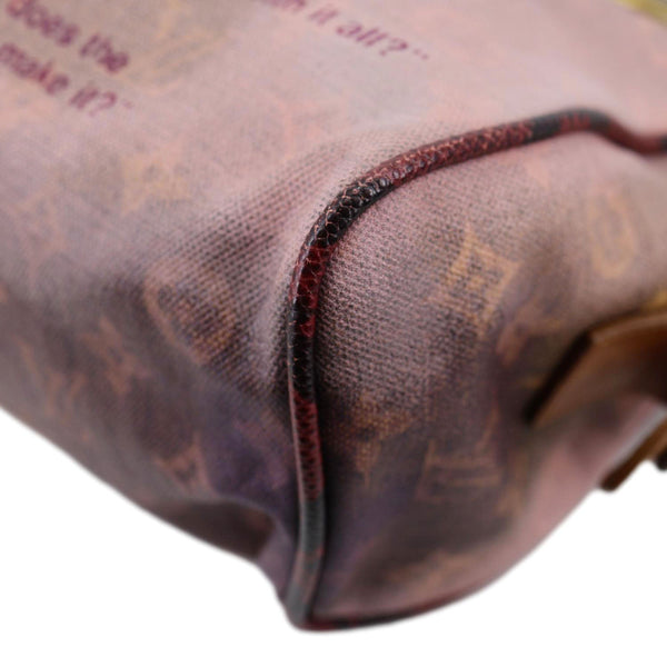 LOUIS VUITTON Richard Prince Graduate Jokes Monogram Canvas Satchel Bag Pink