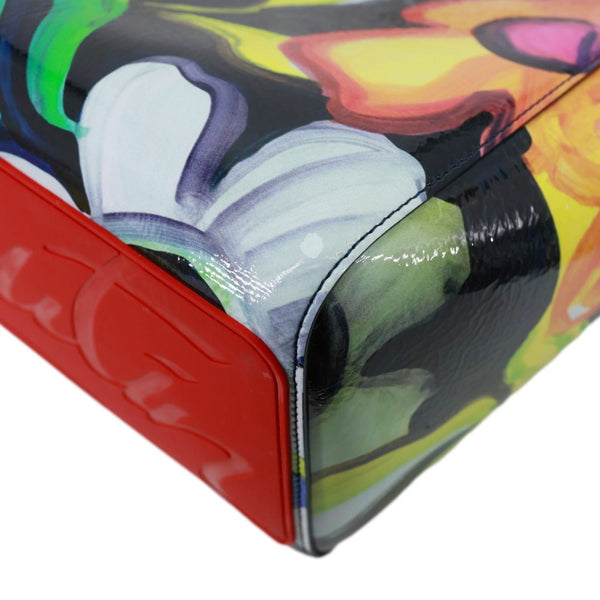 CHRISTIAN LOUBOUTIN Cabata Floral Leather Tote Bag Multicolor