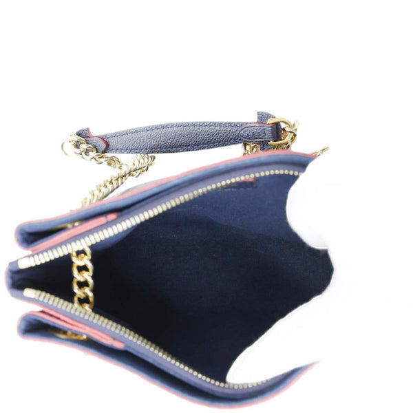 LOUIS VUITTON Surene BB Empreinte Leather Shoulder Bag Navy Blue