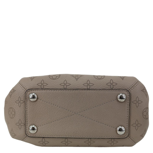 LOUIS VUITTON Babylone Mahina  Perforated Leather Shoulder Bag Galet