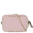 VALENTINO Rockstud Small Calfskin Leather Chain Camera Crossbody Bag Light Pink