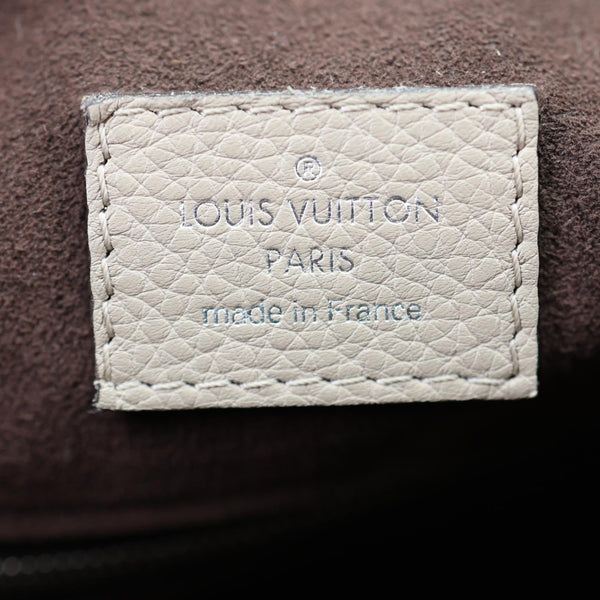 LOUIS VUITTON Babylone Mahina  Perforated Leather Shoulder Bag Galet