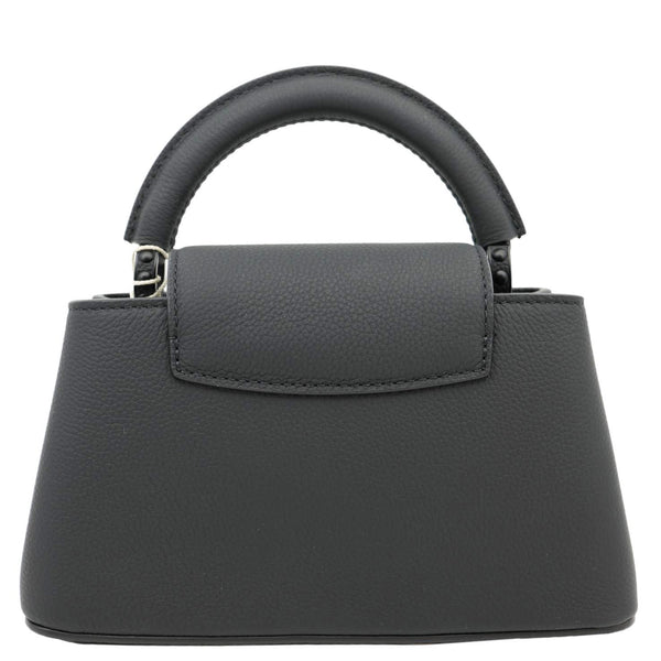 LOUIS VUITTON Capucines East-West Mini Matte Taurillon Leather Crossbody Bag Black