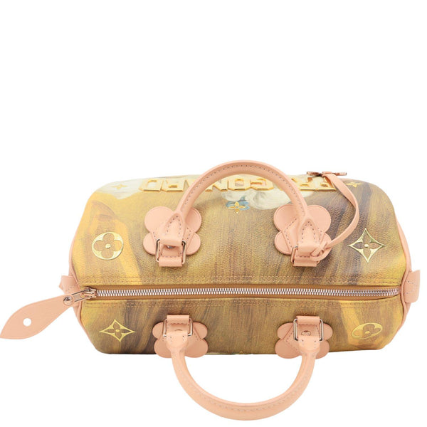 LOUIS VUITTON  Speedy 30 Fragonard Coated Canvas Satchel Bag Pink