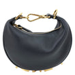 FENDI Fendigraphy Leather Hobo Bag Black