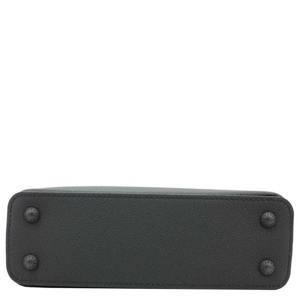 LOUIS VUITTON Capucines East-West Mini Matte Taurillon Leather Crossbody Bag Black