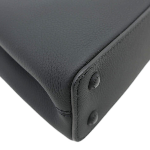 LOUIS VUITTON Capucines East-West Mini Matte Taurillon Leather Crossbody Bag Black