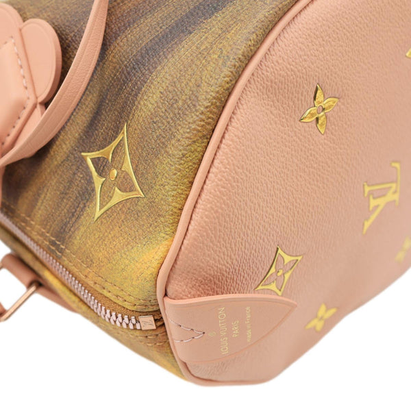 LOUIS VUITTON  Speedy 30 Fragonard Coated Canvas Satchel Bag Pink