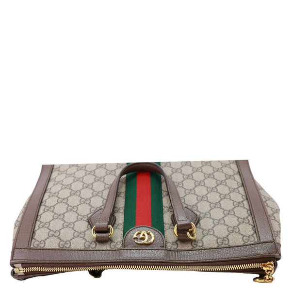 GUCCI Ophidia Medium GG Supreme Tote Shoulder Bag Beige 524537