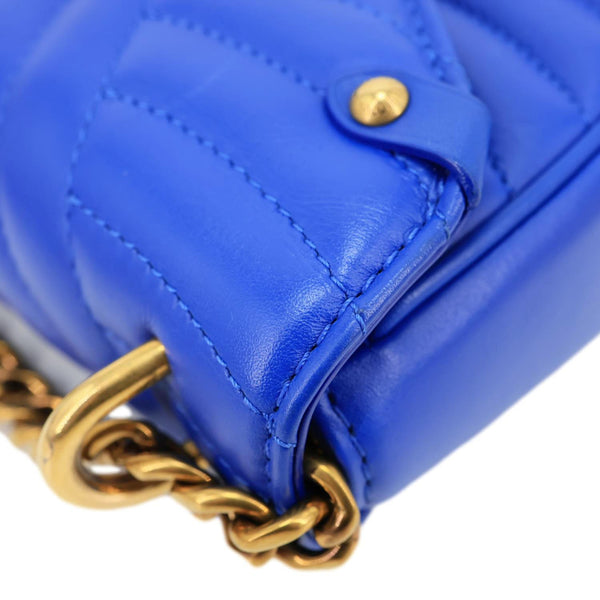 LOUIS VUITTON New Wave PM Calfskin Leather Chain Crossbody Bag Blue