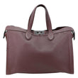 FENDI Peekaboo ISEEU Forty8 Leather Satchel Bag Burgundy