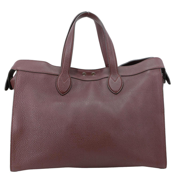FENDI Peekaboo ISEEU Forty8 Leather Satchel Bag Burgundy