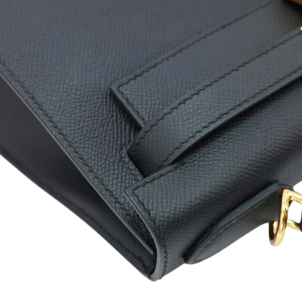 HERMES Kelly 28 Sellier II Epsom Leather Shoulder Bag Black