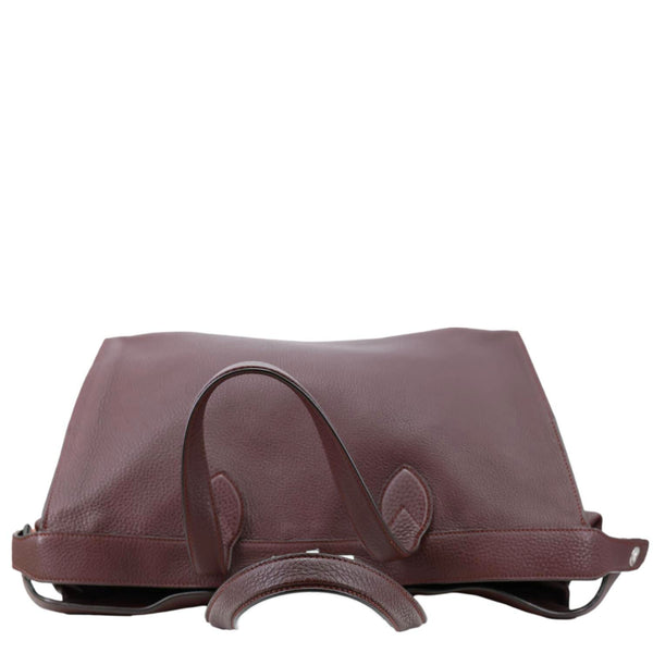 FENDI Peekaboo ISEEU Forty8 Leather Satchel Bag Burgundy