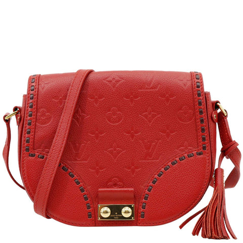 LOUIS VUITTON Junot Monogram Empreinte Leather Shoulder Bag Cherry