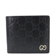 GUCCI GG Signature Leather Bifold Men's Wallet Black 473916