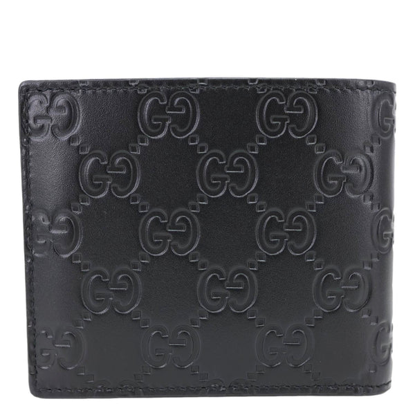 GUCCI GG Signature Leather Bifold Men's Wallet Black 473916
