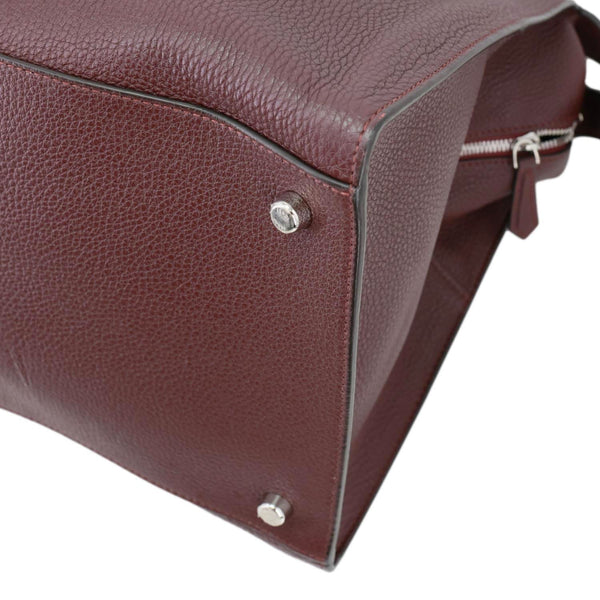 FENDI Peekaboo ISEEU Forty8 Leather Satchel Bag Burgundy